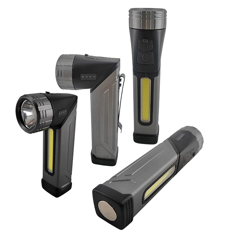 Roterande hopfällbar uppladdningsbar hög ljusstyrka